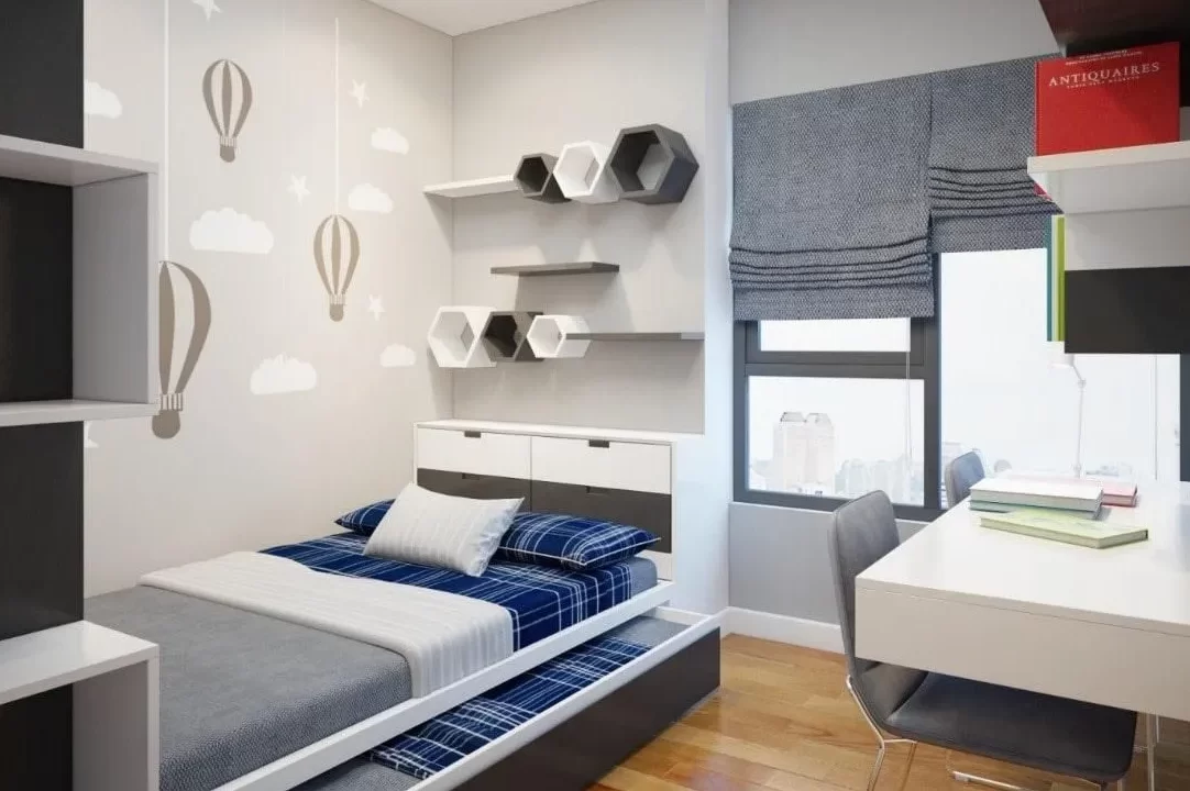 thiết kế phòng ngủ nhỏ cho nam