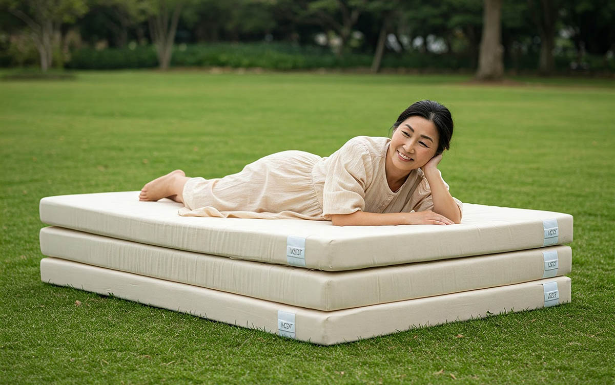 Nệm dành cho người hay ngồi thiền hoặc tập kéo giãn nhẹ trên giường