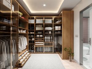 kích thước phòng thay đồ trong phòng ngủ