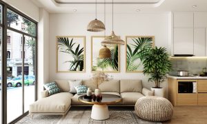 thiết kế căn hộ 48m2 2 phòng ngủ