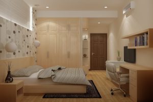 thiết kế phòng ngủ 28m2