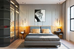 mẫu phòng ngủ 15m2 có toilet