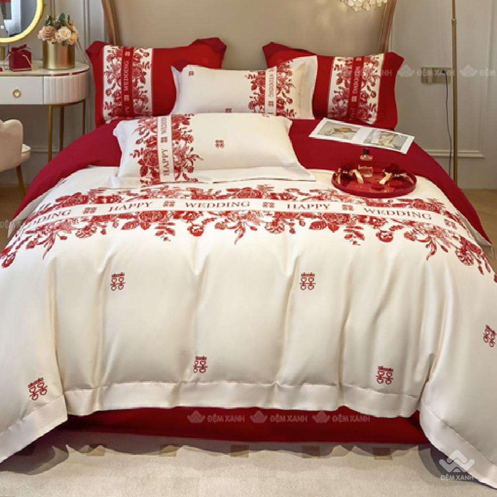chăn ga gối đệm phòng cưới