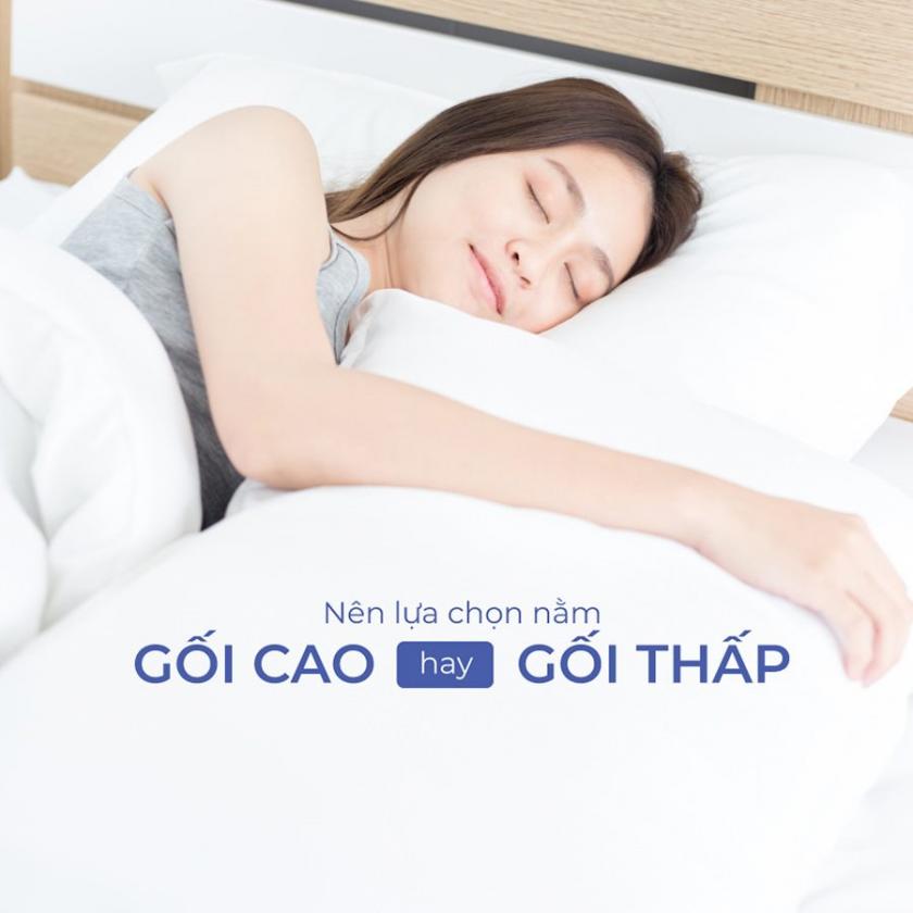 Ngủ ngáy nên nằm gối cao hay thấp