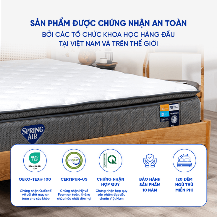 Nệm đạt tiêu chuẩn an toàn quốc tế là gì