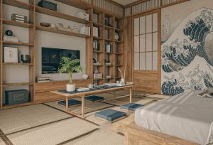 Nệm âm sàn phong cách Nhật